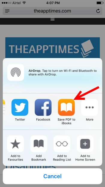 Safari tips in iOS 9 - save to PDF