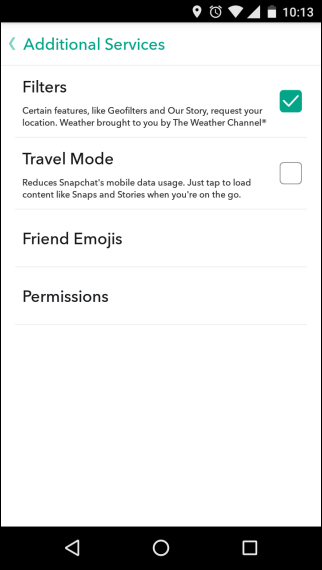 Snapchat Tips and Tricks - manage settings