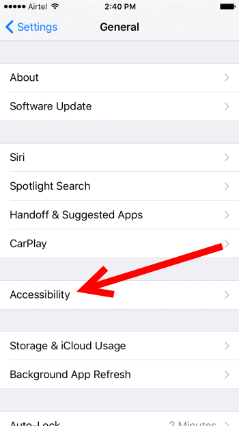 Accessibility Setting