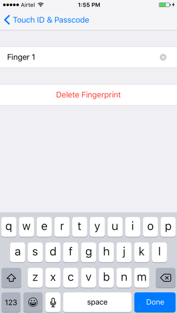 Delete Fingerprint