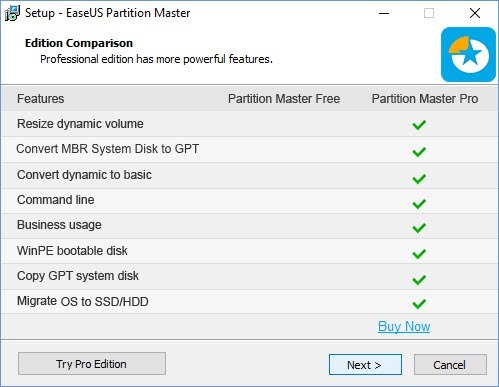 EaseUS Partition Master Setup