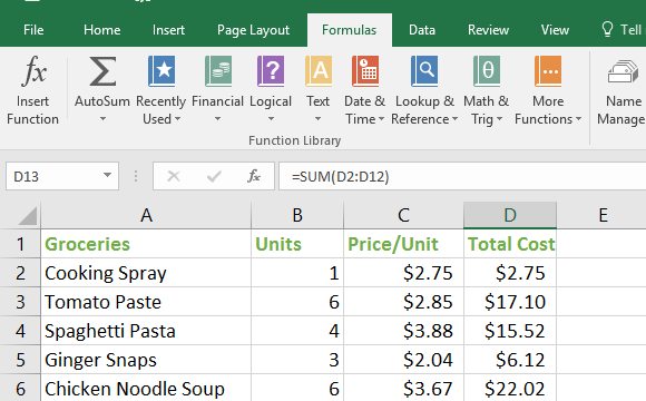 The Excel Function Library