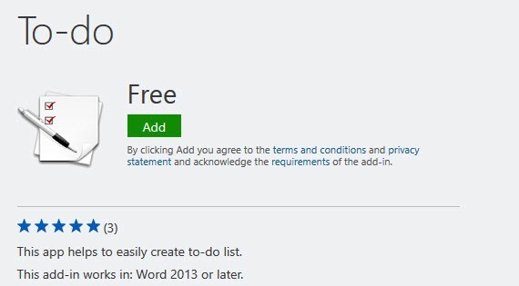 To-do Word Add-ins