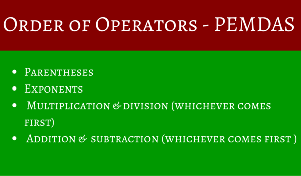 order of operators