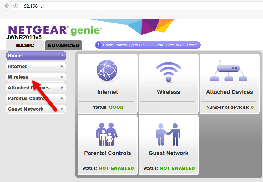 WiFi Router Web Interface