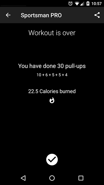 Calories burned in Sportsman PRO Workout