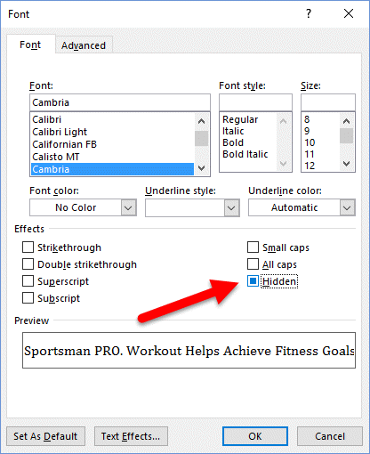 How to Hide Text in a Word Document