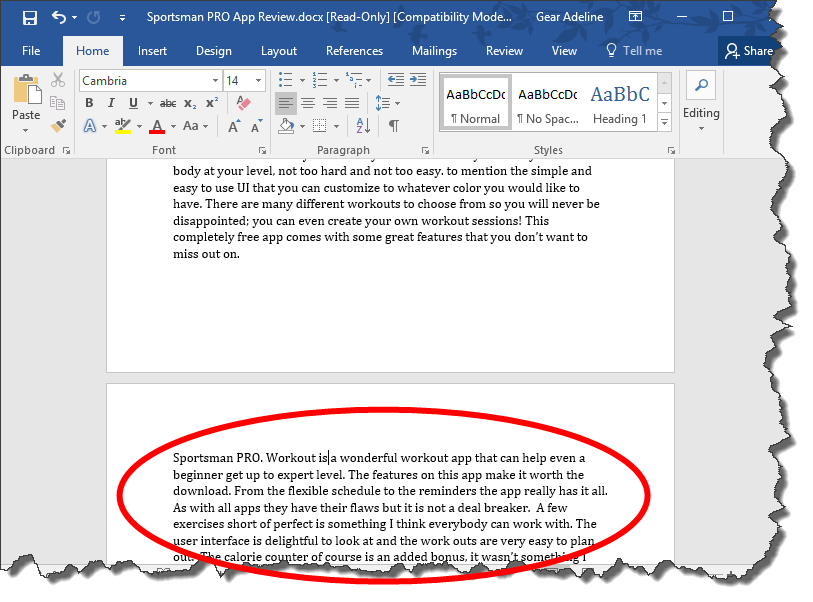 How to Prevent a Paragraph from Splitting to Two Pages in a Word Document