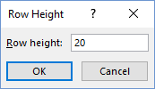 Row height adjusted to 20
