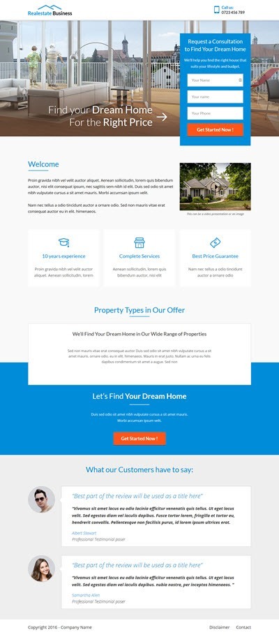 Thrive Themes Landing Page Template for Realtors