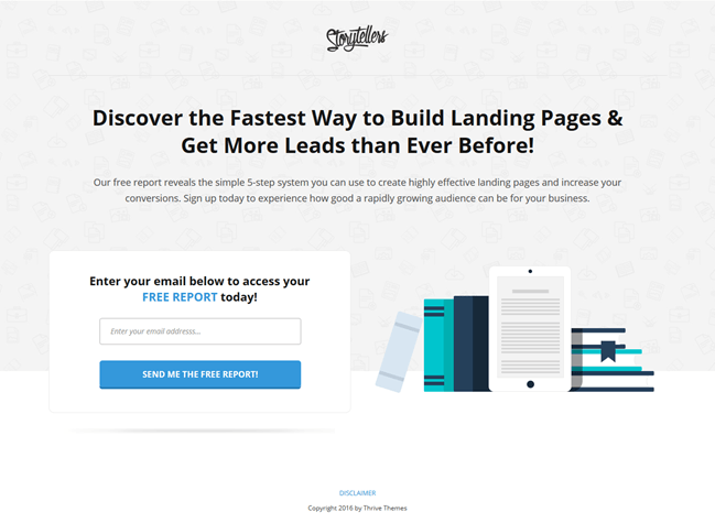 Thrive Landing Pages - 2 second Rule