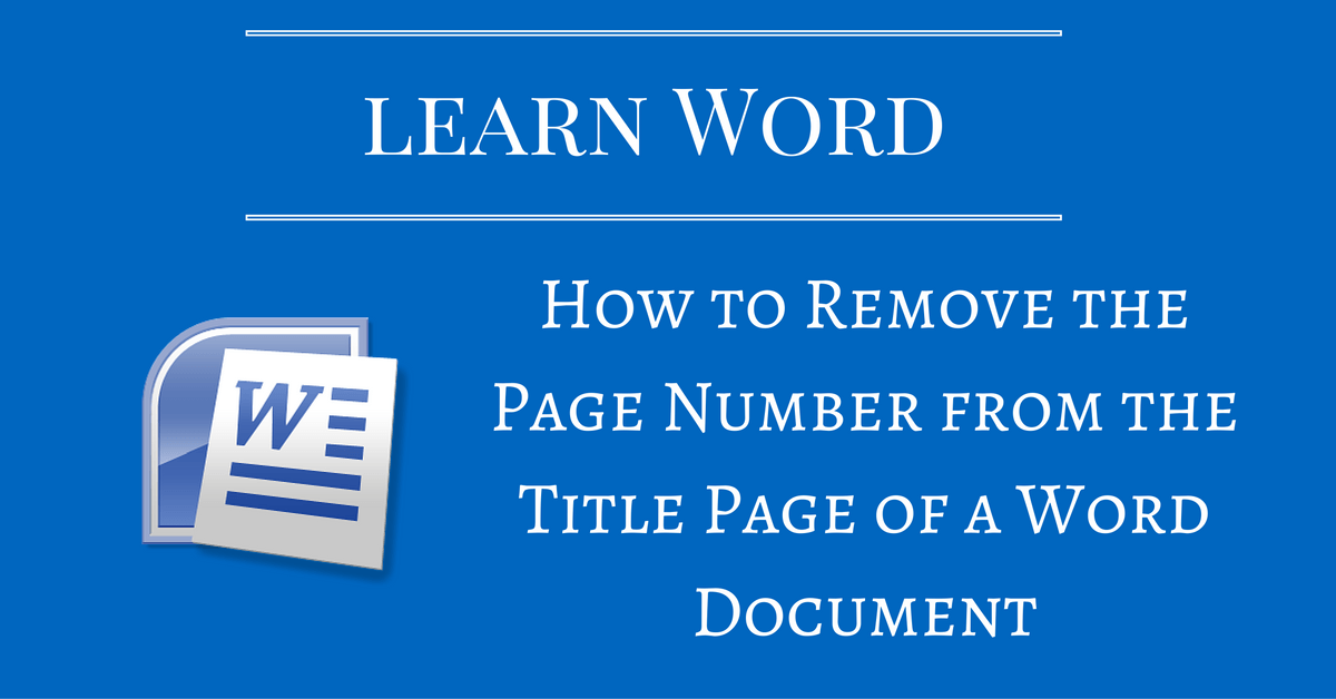 word for mac skip page number on first page