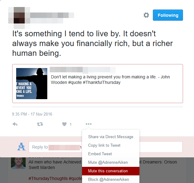 How To Mute A Twitter Conversation On The Web