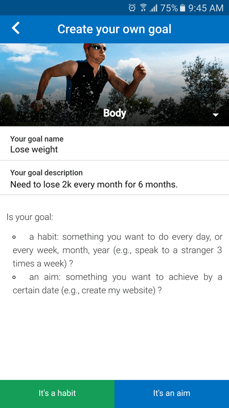 Custom Goals