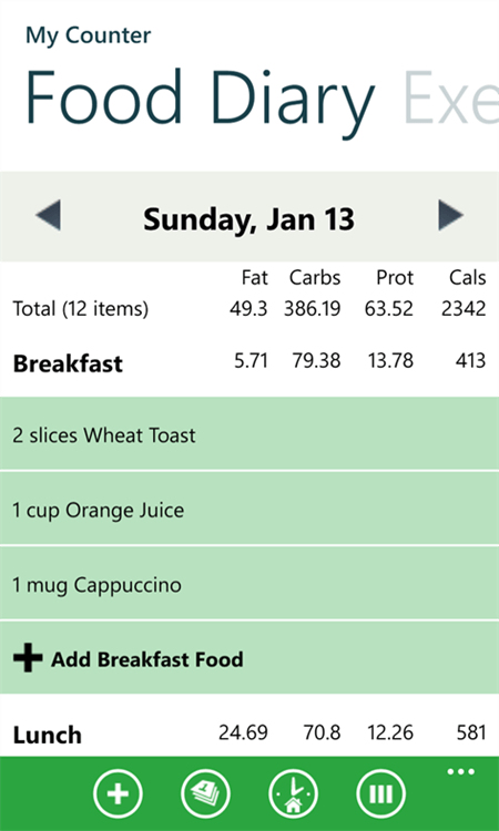 FatSecret Calorie Counter