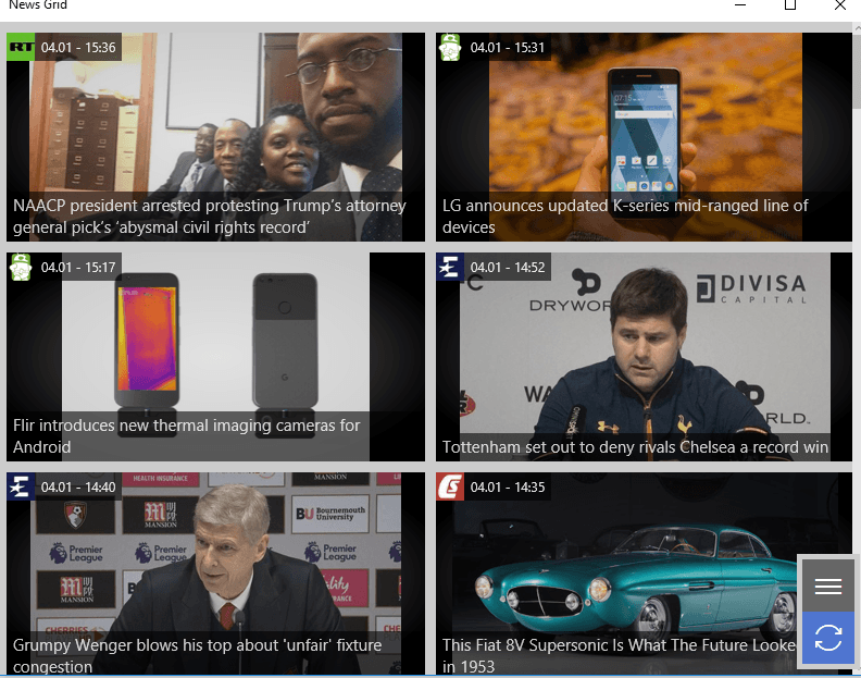 News Grid app