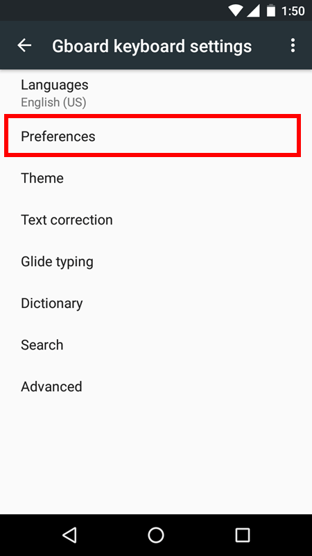 Preferences