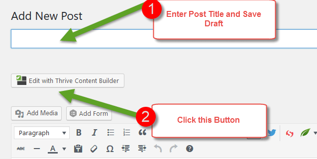 Edit with Thrive Content Builder