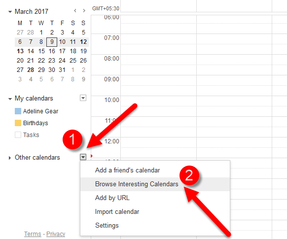 Browse Interesting Calendars