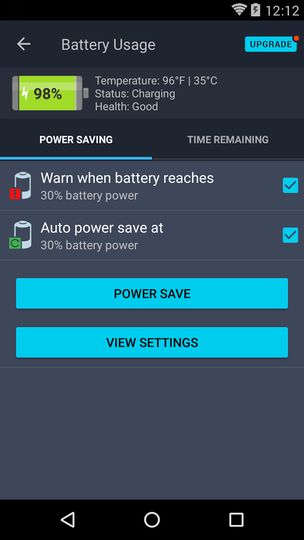 AVG Battery usage stats