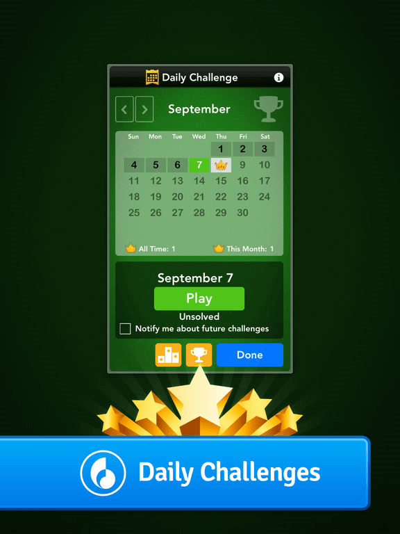 Spider Solitaire Daily challenges