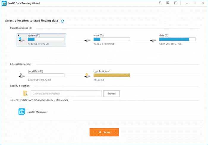 EaseUS Data Recovery Wizard Home