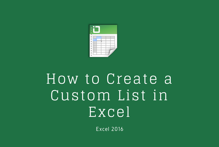 How To Create Order List In Excel