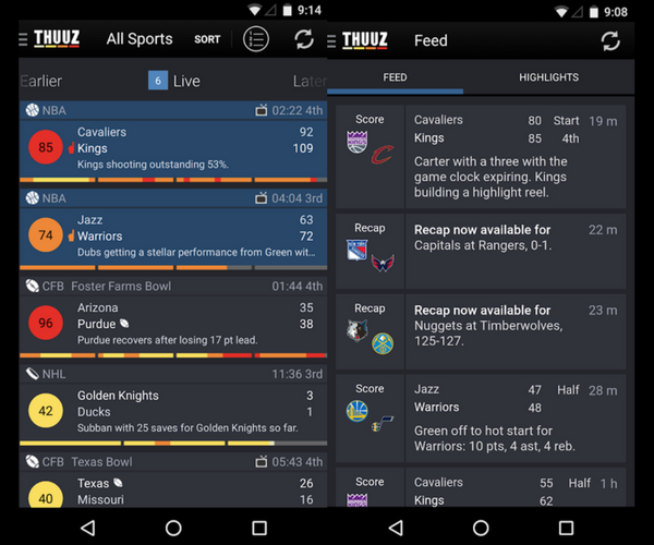 Thuuz Sports - Must-Have Apps For Sports Fans (2018)