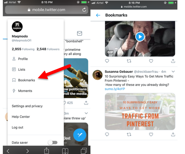 How to Bookmark Tweets for Reading Later | TheAppTimes