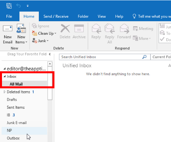 Create All Mail folder