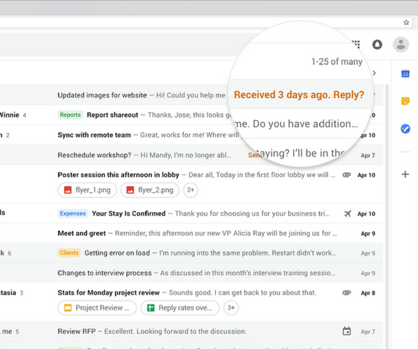New Gmail Features - Nudge