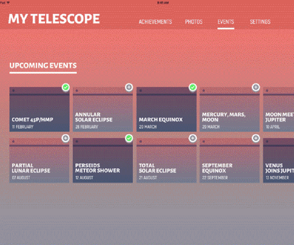 Hiuni Celestial Events Calendar