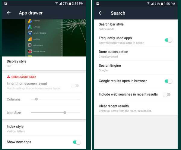 Evie Launcher App Review - App Drawer & Search