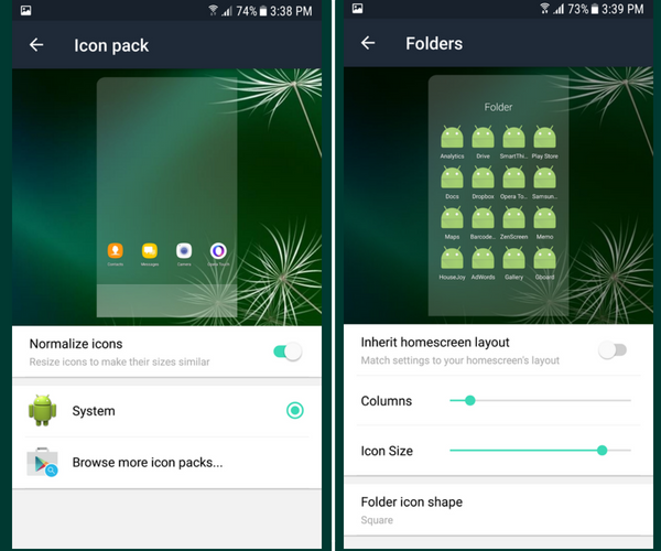 Evie Launcher App Review - IconPacks & Folders