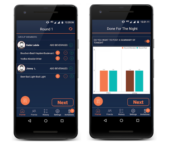 Social Drinking App Rounder - Summary
