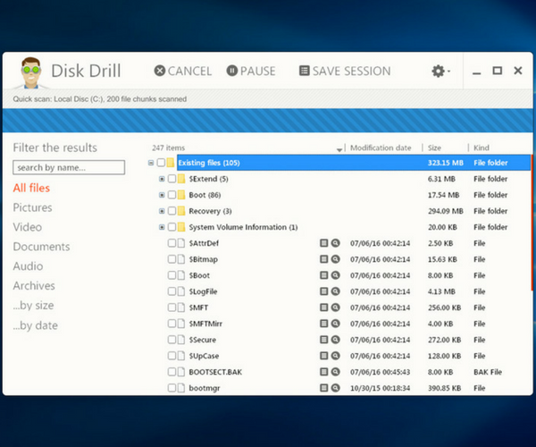 Disk Drill Windows Data Recovery - Quick Scan