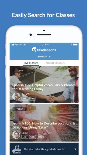 TakeLessons Live Search Classes