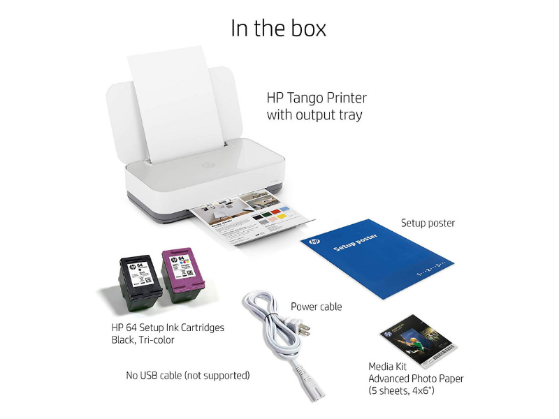 HP Tango Smart Home Printer - in the box