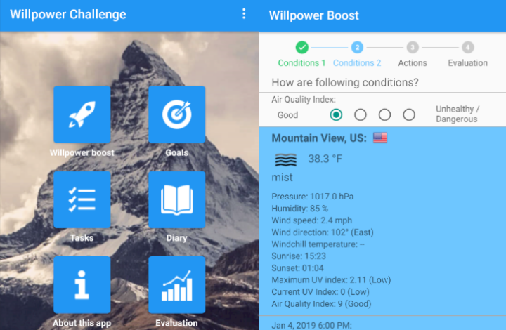Willpower Challenge App - TATFI