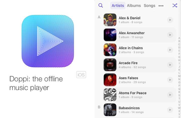 Doppi Music Player App for iOS - TATFI