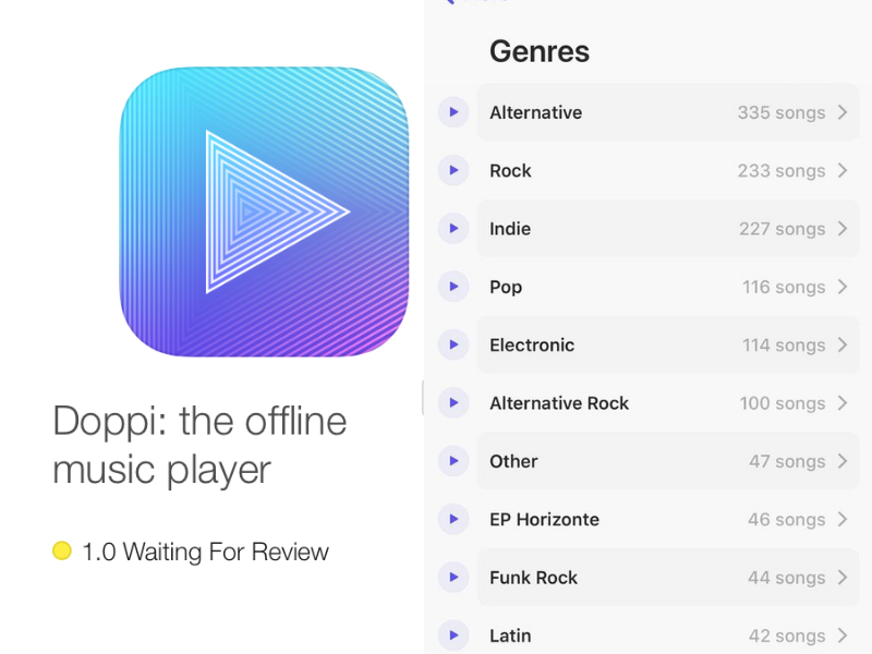 Doppi Music Player App for iOS