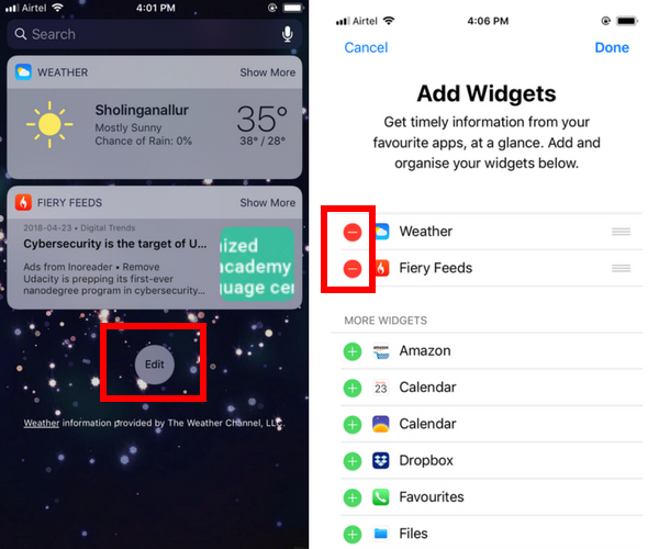 How To Remove Widgets From Today Screen