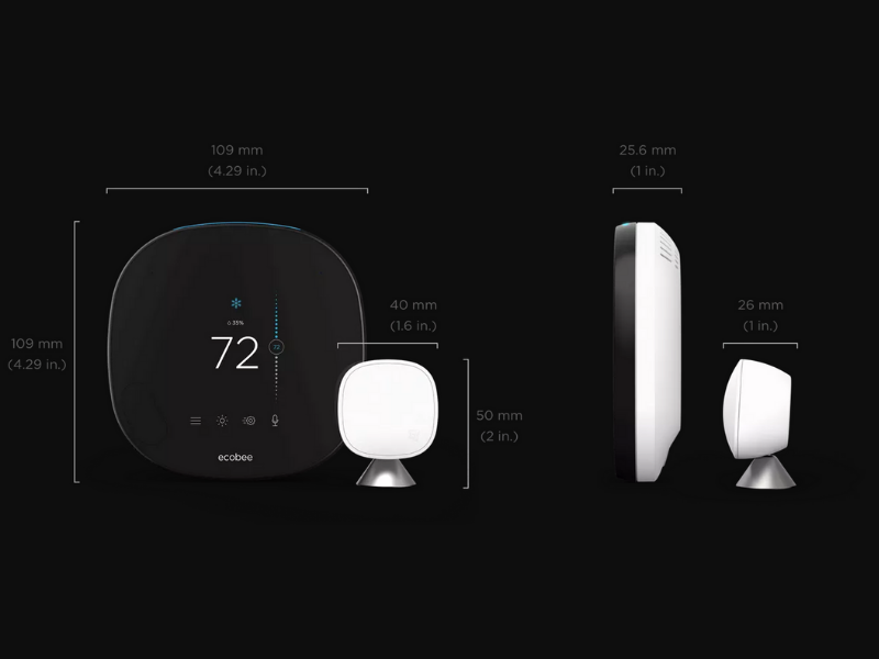 Ecobee SmartThermostat Dimensions