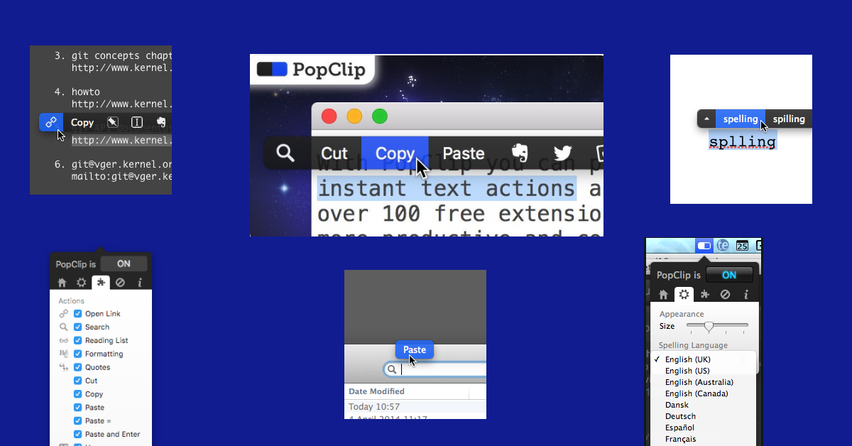 invoke popclip service mac