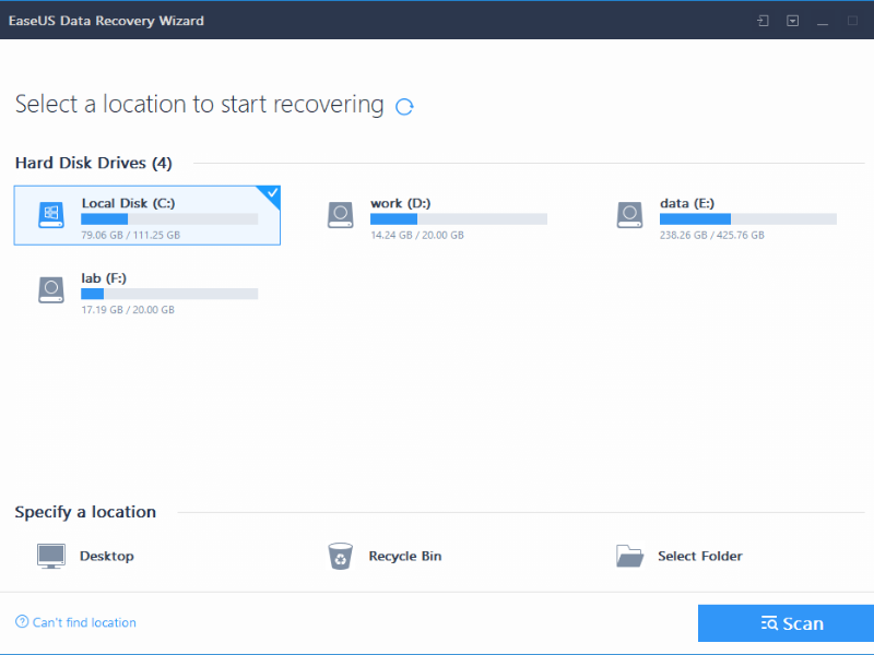 free instals EaseUS Data Recovery Wizard 16.2.0