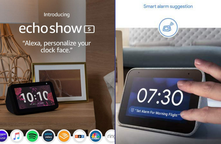 Echo Show 5 or Lenovo Smart Clock- TATFI
