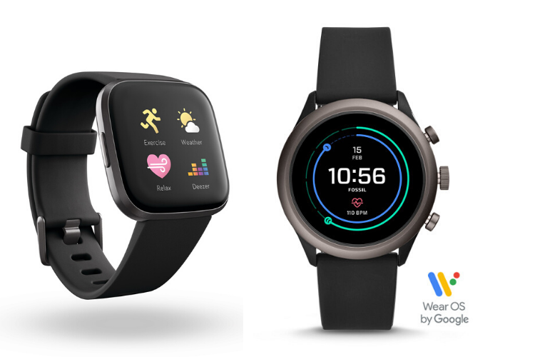 fossil smartwatch vs fitbit versa 2