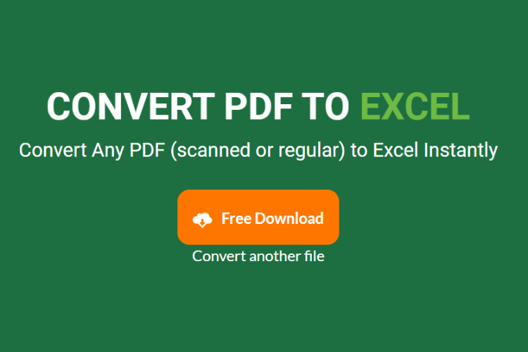 convert pdf to excel software free download full version