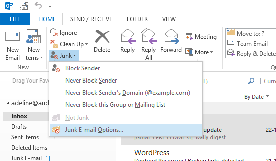 using two email accounts in outlook 2013