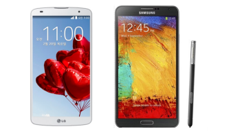 LG G Pro 2 versus Galaxy Note 3 fi